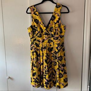 J. Crew Saffron and Navy Dress